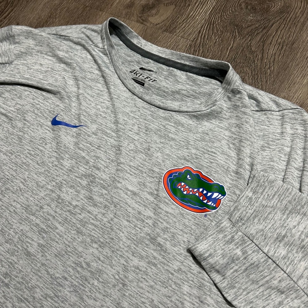 Nike Florida Gators Shirt 3XL Gray Long Sleeve Dri-FIT Training Top 32858X-FG5